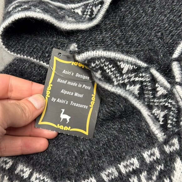 NWT Asiri's Treasures Alpaca Wool Aztec Knit Hoodie Sweater Handmade Peru Small - Picture 4 of 9